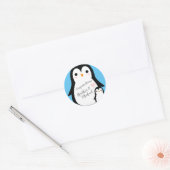 Penguin Baby shower Ronde Sticker (Envelop)