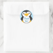 Penguin Baby shower Ronde Sticker (Tas)