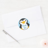 Penguin Baby shower Ronde Sticker (Envelop)