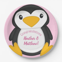 Penguin Baby shower Roze