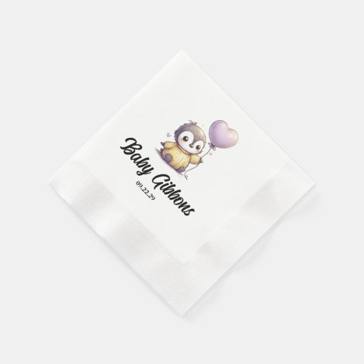 Penguin Baby shower servetten (Hoek)