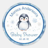 Penguin Baby shower voor Sticker (Voorkant)