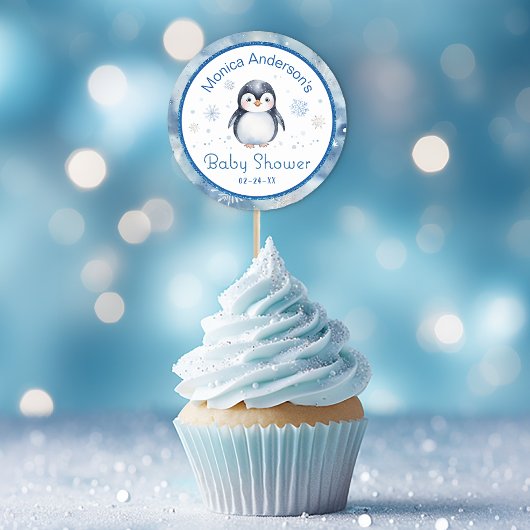 Penguin Baby shower voor Sticker