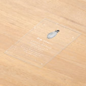 Penguin Baby shower wintersneeuwneutraal Acryl Uitnodigingen (Laagn)