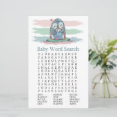 Penguin Baby shower Word Search Game (Staand voorkant)