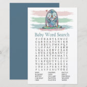 Penguin Baby shower Word Search Game (Voorkant / Achterkant)