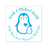 Penguin Baby shower Zelfinktende Stempel (Design)