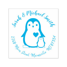 Penguin Baby shower Zelfinktende Stempel