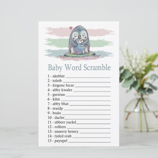 Penguin Baby word scramble game (Staand voorkant)