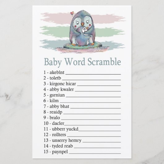 Penguin Baby word scramble game (Voorkant)