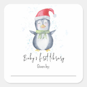 Penguin - Baby's eerste bibliotheek Vierkante Sticker