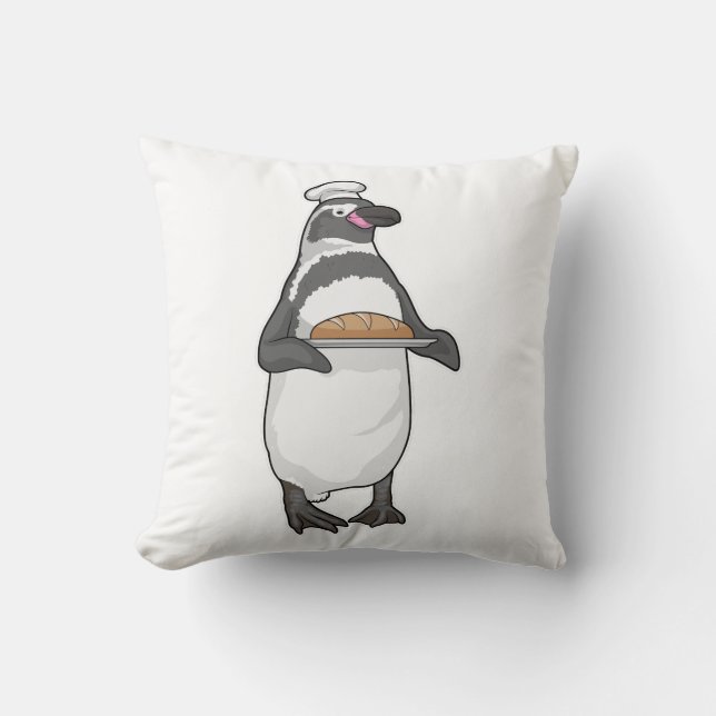 Penguin Baker Bread Kussen (Voorkant)