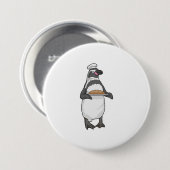 Penguin Baker Bread Ronde Button 7,6 Cm (Voorkant /achterkant)