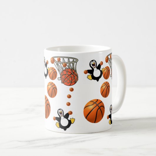 Penguin Basketball Net Mok (Voorkant rechts)