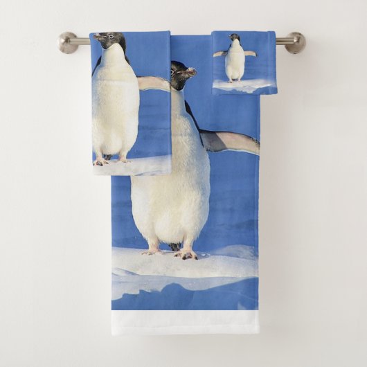 Penguin Bathroom Towel Set Bad Handdoek (Insitu)