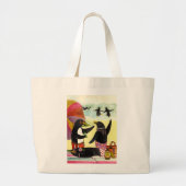 Penguin Beach Bag Grote Tote Bag (Voorkant)