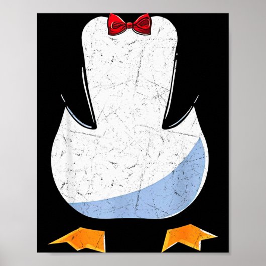 Penguin Belly Men Women Kids Penguin Costume  Poster (Voorkant)