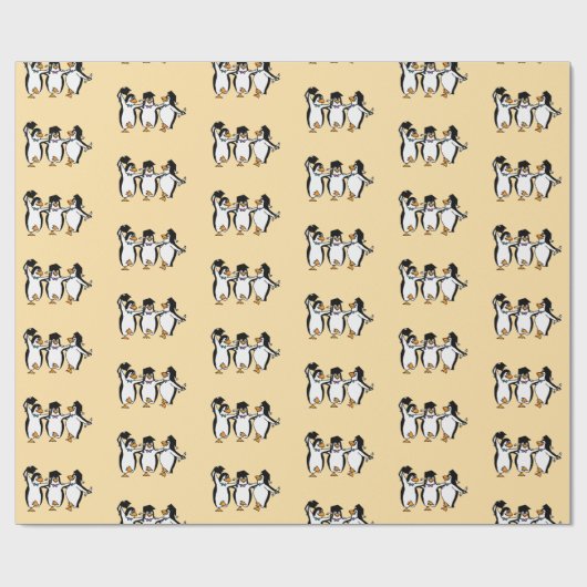 Penguin Best Friends Afstuderen Cadeaupapier (Vlak)
