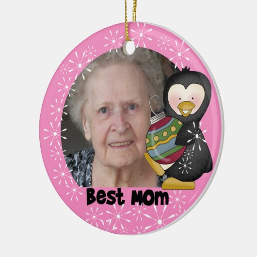 Penguin Best Mam Photo Keepomwille Ornament (Links)