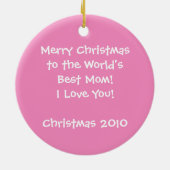 Penguin Best Mam Photo Keepomwille Ornament (Achterkant)