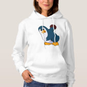 Penguin bij Bowling met Bowling-bal Hoodie (Voorkant)