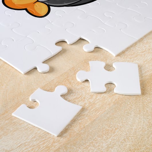 Penguin bij Bowling met Bowling-bal Legpuzzel (Zijkant)