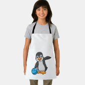 Penguin bij Bowling met Bowling-bal Schort (Insitu)