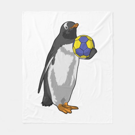 Penguin bij Handball Sports Fleece Deken (Voorkant)