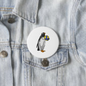 Penguin bij Handball Sports Ronde Button 7,6 Cm (In situ)