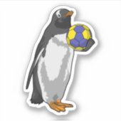 Penguin bij Handball Sports Sticker (Voorkant)