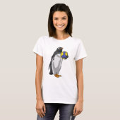 Penguin bij Handball Sports T-shirt (Voorkant volledig)