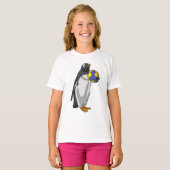 Penguin bij Handball Sports T-shirt (Voorkant volledig)