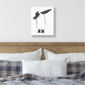 Penguin bij Hip Hop Dance Dab Canvas Afdruk (Insitu (Slaapkamer))