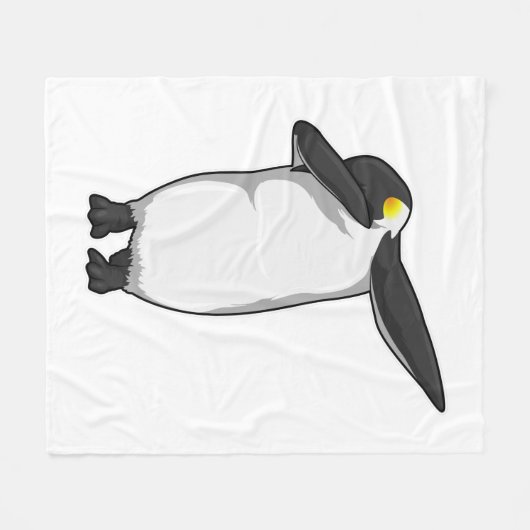 Penguin bij Hip Hop Dance Dab Fleece Deken (Voorkant (Horizontaal))