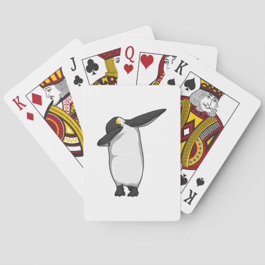 Penguin bij Hip Hop Dance Dab Pokerkaarten (Achterkant)