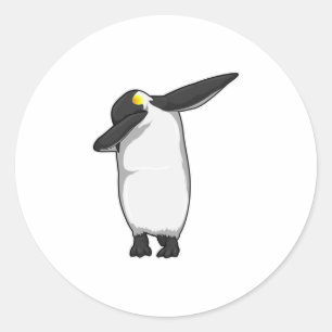 Penguin bij Hip Hop Dance Dab Ronde Sticker