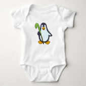 Penguin bij Hockey met Hockey bat Romper (Voorkant)