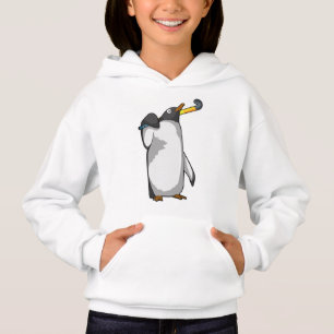 Penguin bij Hockey met Hockey stick