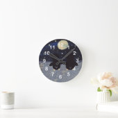 Penguin bij maanlicht ronde klok (Huis)