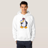 Penguin bij volleybalsport hoodie (Voorkant volledig)