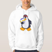 Penguin bij volleybalsport hoodie (Voorkant)