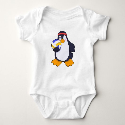 Penguin bij volleybalsport romper (Voorkant)