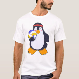 Penguin bij volleybalsport t-shirt