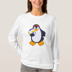 Penguin bij volleybalsport t-shirt