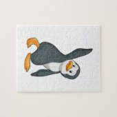 Penguin bij Yoga Stretching Legpuzzel (Horizontaal)