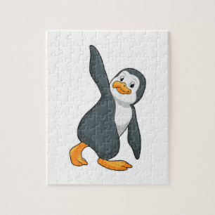 Penguin bij Yoga Stretching Legpuzzel