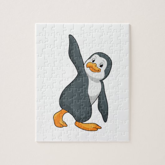 Penguin bij Yoga Stretching Legpuzzel (Verticaal)