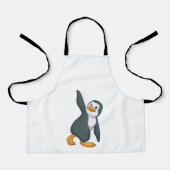 Penguin bij Yoga Stretching Schort (Voorkant)