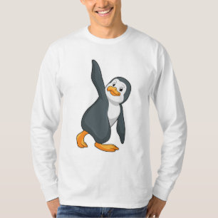 Penguin bij Yoga Stretching T-shirt