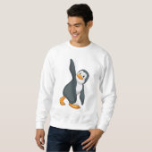 Penguin bij Yoga Stretching Trui (Voorkant volledig)
